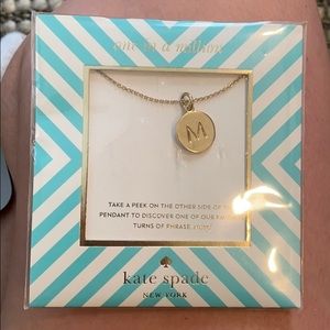 M initial gold Kate space necklace